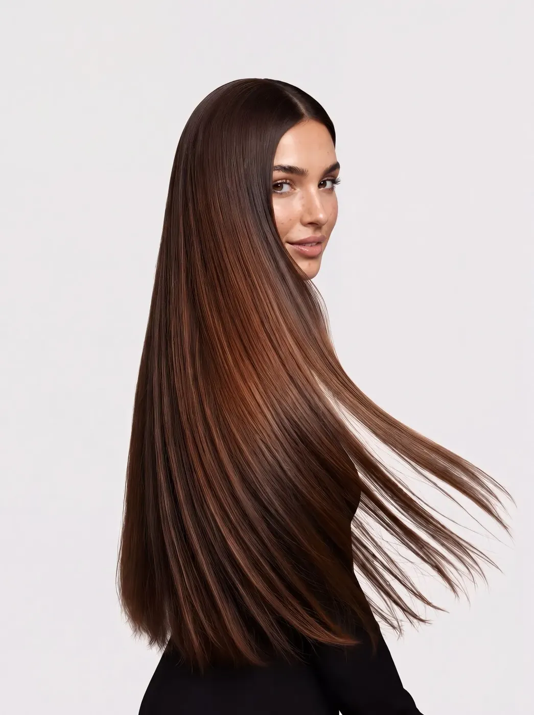 Liso natural con brillo